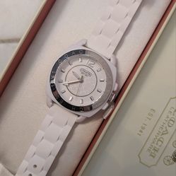 Coach Boyfriend Watch in White