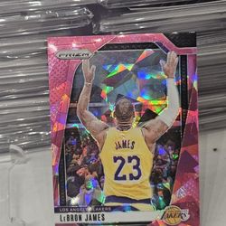 Lebron James Pink Cracked Ice Prizm Chalk Toss Lakers