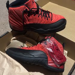  New Air Jordan 12 Retro Color Red Black Size 11