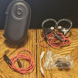 Monster Powerbeats by Dr. Dre In-Ear Ear Hook Earbuds- Black And Red