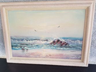 Ocean oil painting large