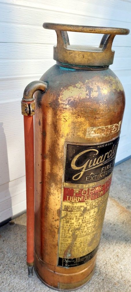 Vintage Cooper and Brass Fire 🔥 Decorative Extinguisher/M