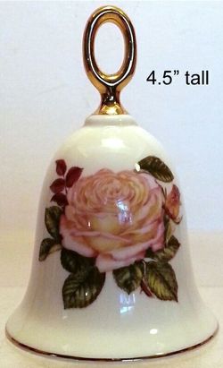 Vintage Peace Rose Bell Bone China