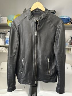 AllSaints Men’s Cora Leather Jacket - Large