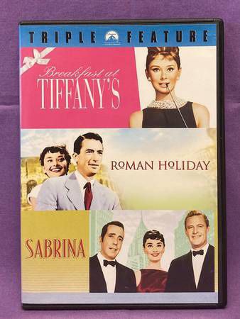 Audrey Hepburn DVD Triple Feature Breakfast at Tiffany’s Roman Holiday Sabrina