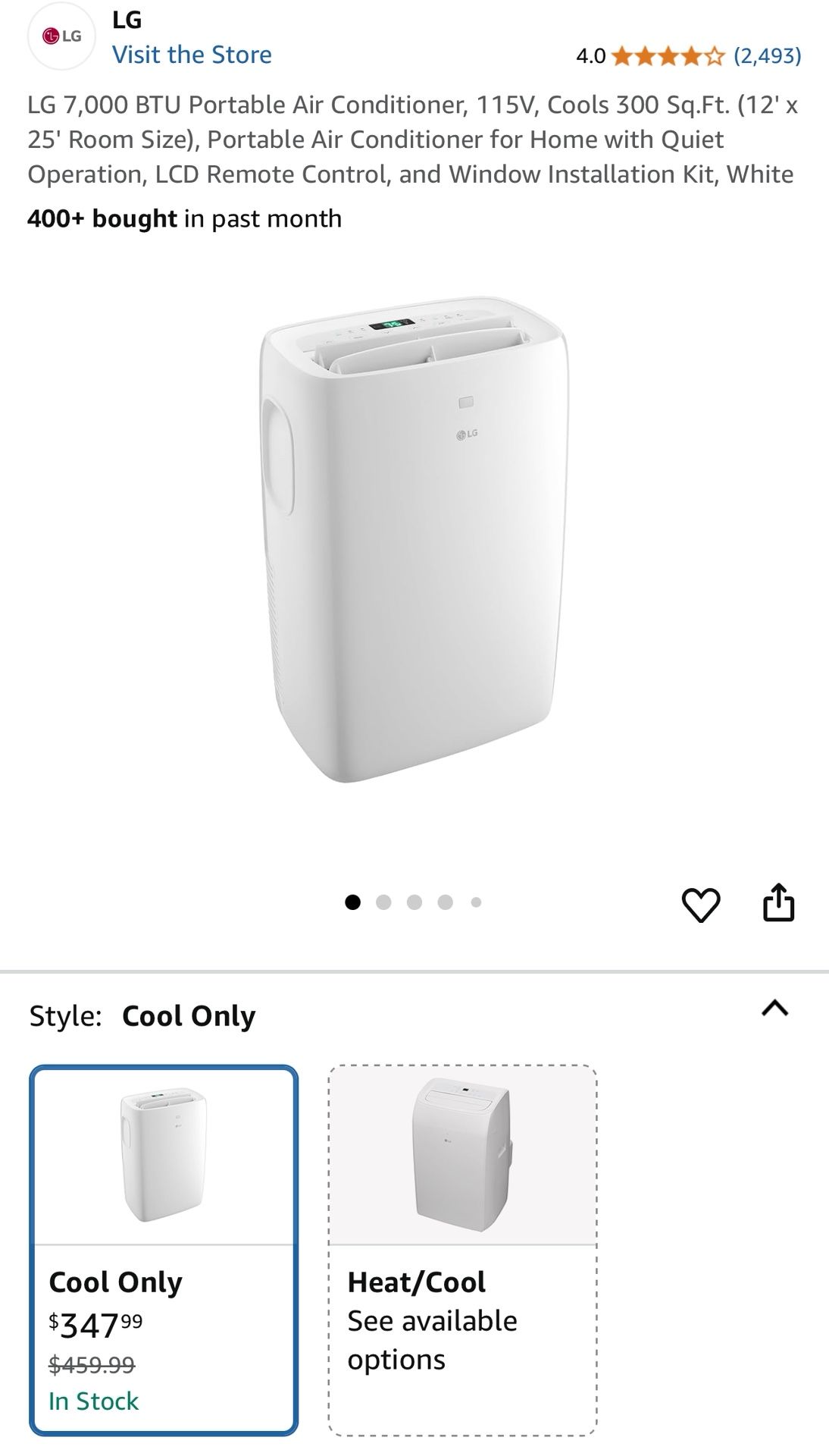 LG PORTABLE AC UNIT