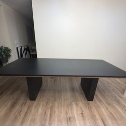 Modern Black 80-96" dining room Table