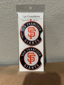 San Francisco Giants neoprene Car Coasters Set of 2