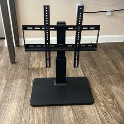 Amazon Basics Swivel Pedestal Table Top TV Mount for 32" to 65" TVs up to 55 lbs, Height Adjustable 14-19 Inches, Max VESA 400x400, Black