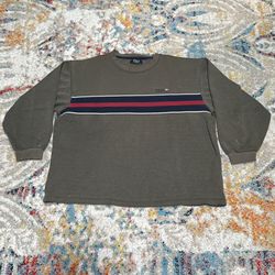 Vintage 90s Polo British Country Striped Crewneck Sweatshirt