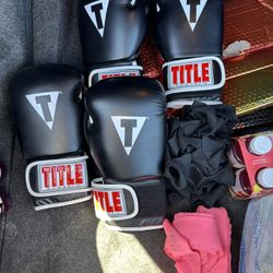 Boxing Gloves And Wrist Wraps