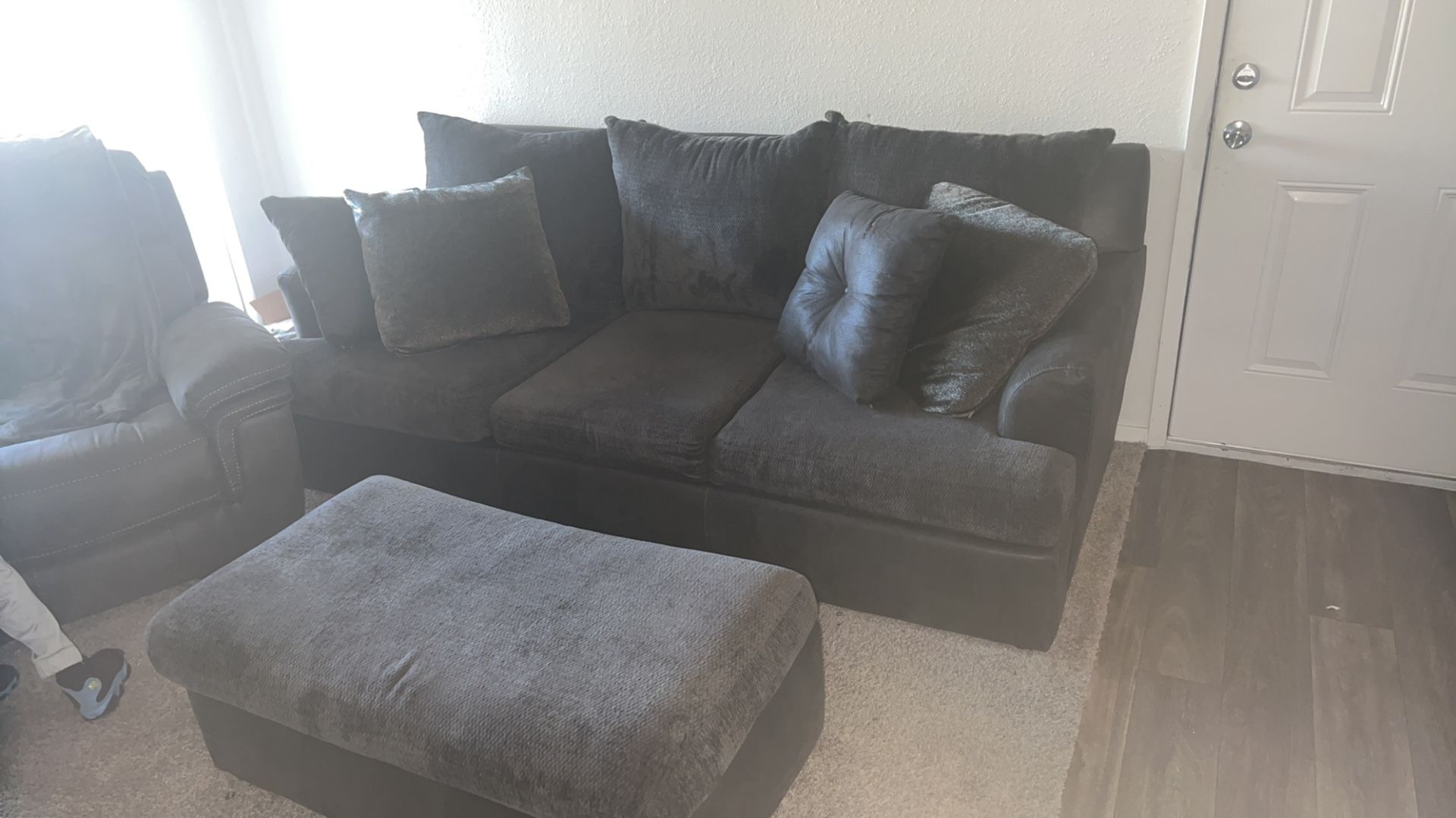 Sofa And Ottoman And Recliner 