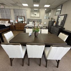 9 PC DINING TABLE SET 