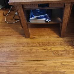 Amish End Table, Shaker, Solid Oak