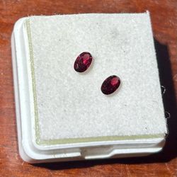 Red Pyrope Garnet Pair .45ct Each