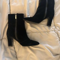 Ralph Lauren Black Velvet Ankle Boots