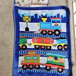 Train Themed Soft Nap Kit For Preschooler