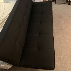Black Futon Couch – 67” L × 33” W
