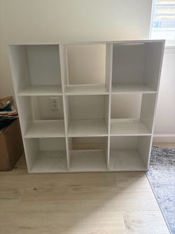White 9-Cube Storage Shelf Organizer