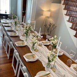 wooden farmhouse table 