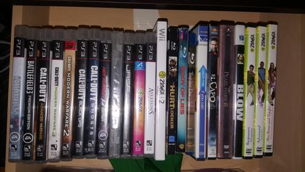 Xbox 360 Xbox one PS2 PS3 PS4 and blu rays and DVD