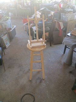 ART. EASEL with STOOL