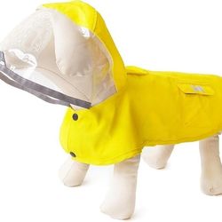 Dog Raincoat,Waterproof Rain Poncho with Hoodie, High Reflective Size Large
