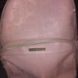 Juicy Couture Full Size Pink Leather Backpack