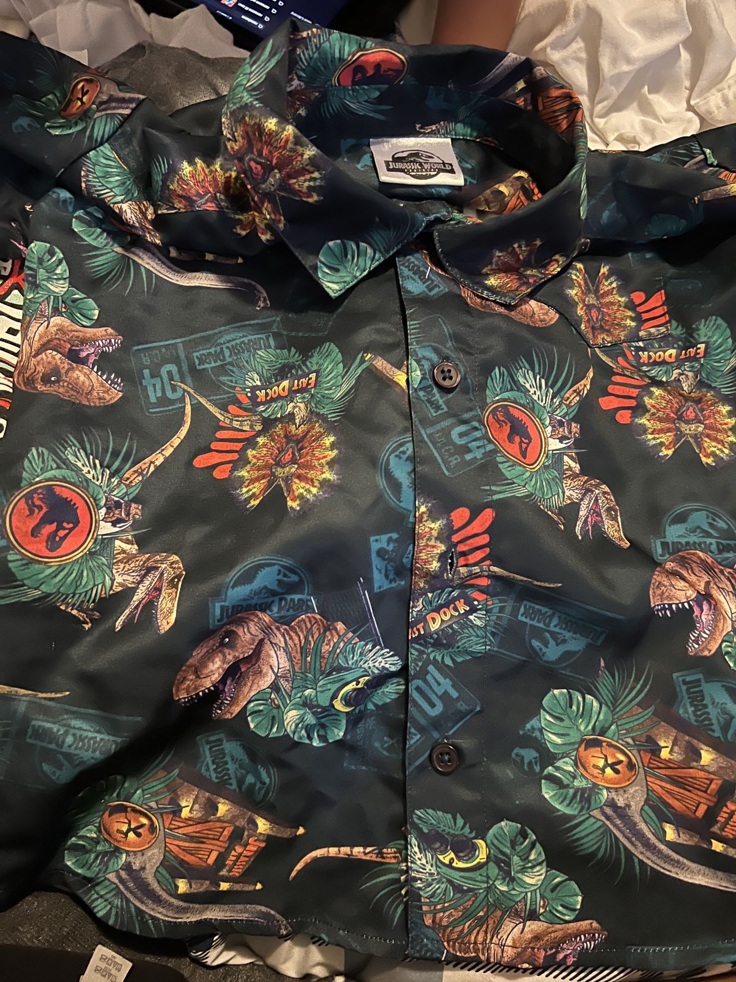 Jurassic Park Button Shirt