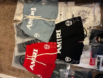 Amiri Logo Shorts Bundle – 3 Colors
