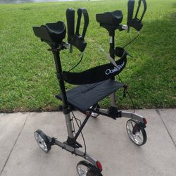 New Oasis Space Rollator All Terrain Upright Stand Up Walker - Senior Citizen Walking Helper 