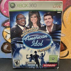 Karaoke Revolution Presents American Idol Encore Xbox 360 Microphone Bundle New