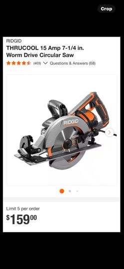 RIDGID THRUCOOL 15 Amp 7-1/4 in.