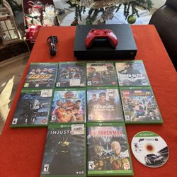 Xbox One With Controller And Several Games.
