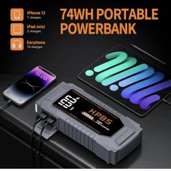 3000A Car Battery Jump Starter for Up to 10L Gas and 8L Diesel Engines, 12V Portable Battery Jump Starter Box with 3.0" LCD Display