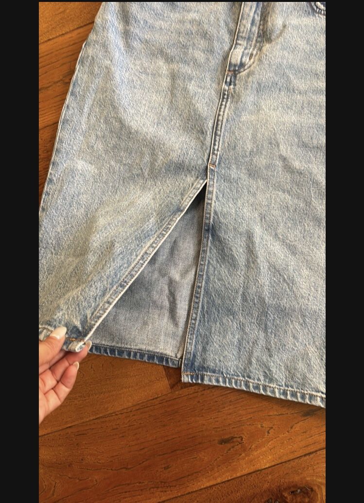 Denim Forum Jean Pencil Skirt Knee-Length
