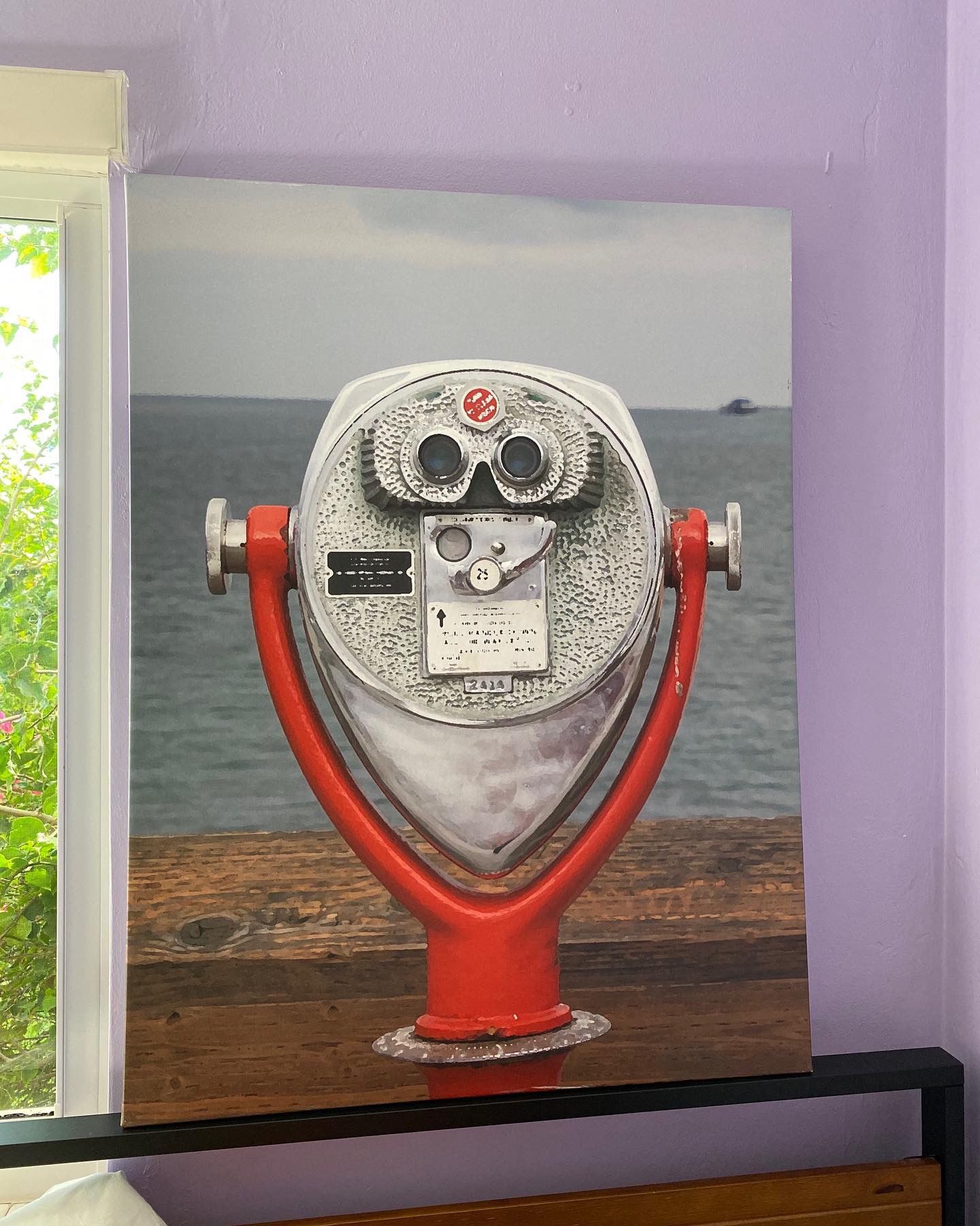 MOVING SALE! EXCLUSIVE FRAME Binoculars or Tower optical coin operated binocular viewing machine - PAINTING