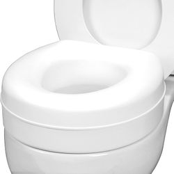 HealthSmart 5" Raised Toilet Seat Riser – Round – E1