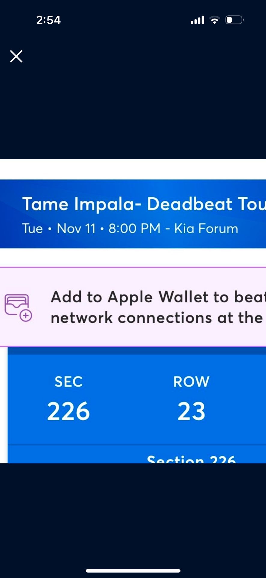 Tame Impala Tickets Nov 11th 3 Tickets