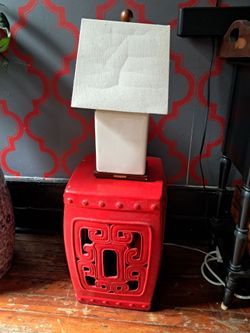Side table + Ralph Lauren lamp