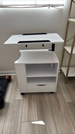 LED nightstand with swivel top