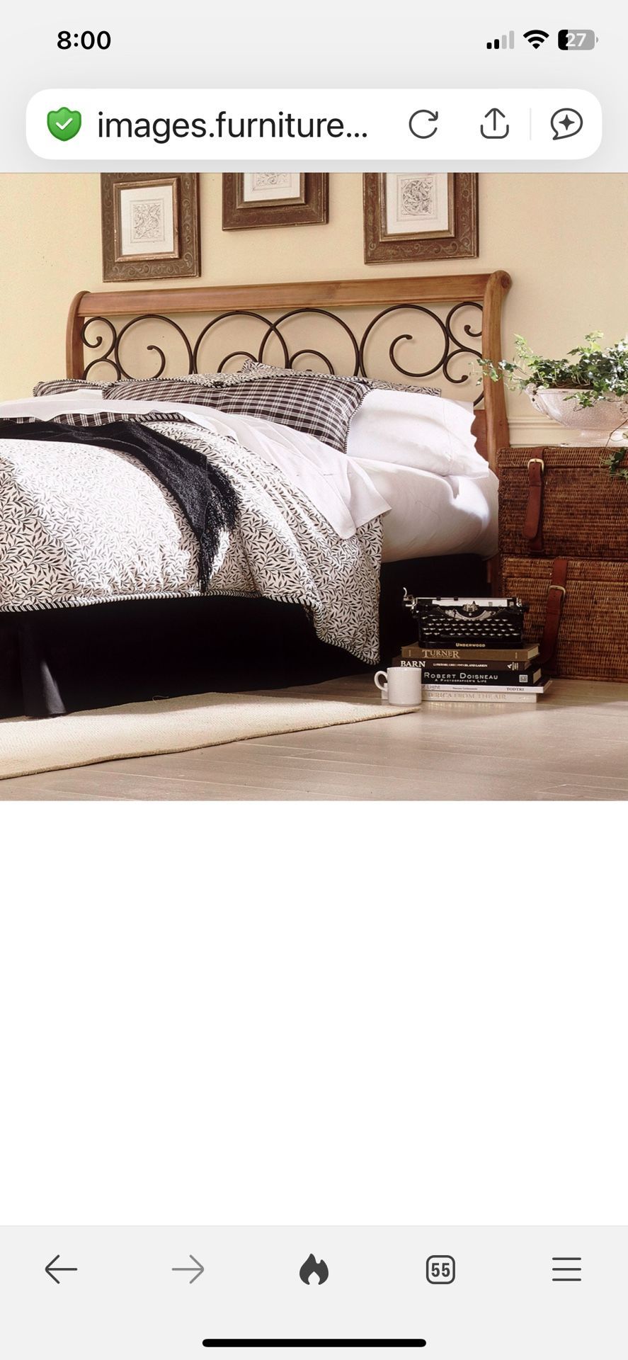 Full Size Bed (complete Frame And Mattress)