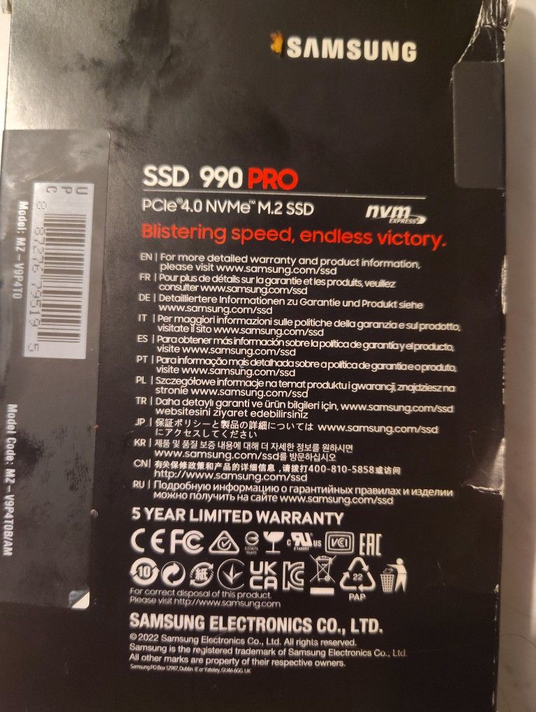4TB Samsung 990pro