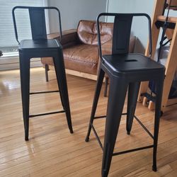2 X Metal Barstools