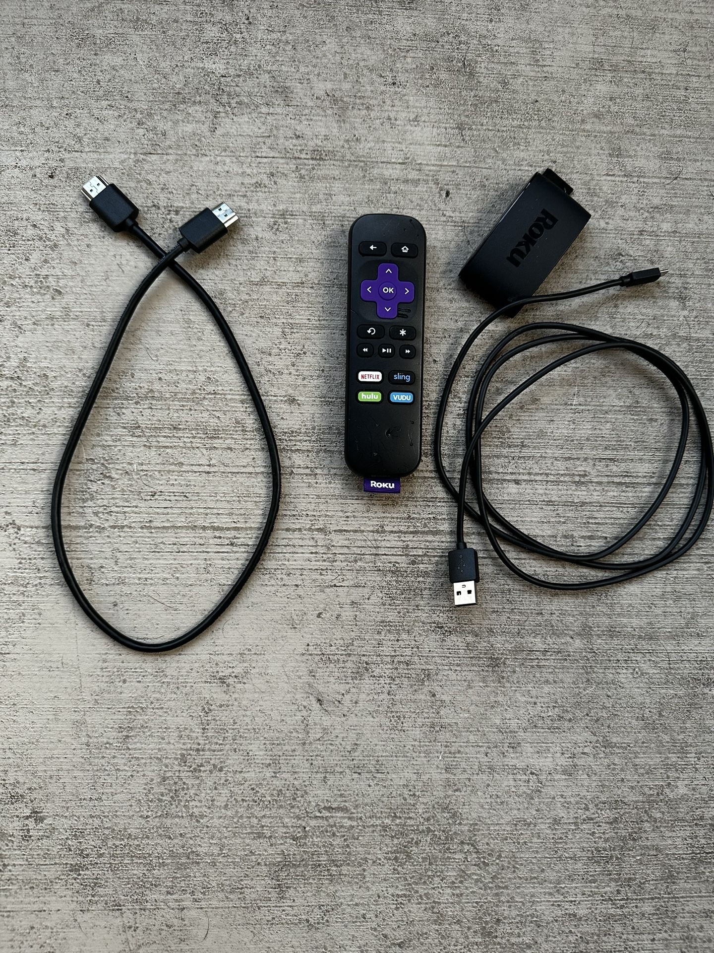 Roku Stick With Remote, Power Cord And HDMI 