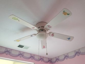 White ceiling fan