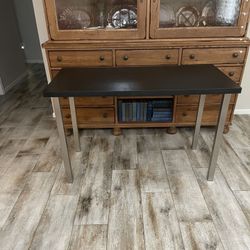 IKEA Table With Metal Legs/IKEA Desk
