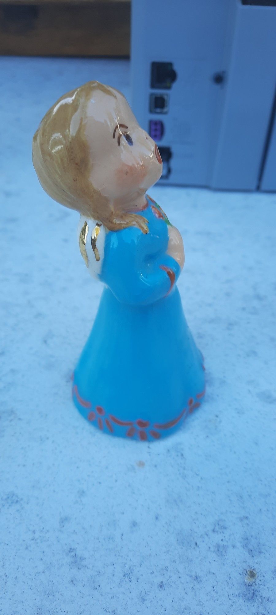 Vintage Porcelain Figure Of A Lil Girl Angel Singing
