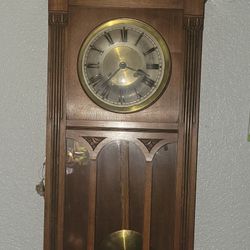 Antique Vintage DRP Gustav Becker Wall clock **WORKS WELL**