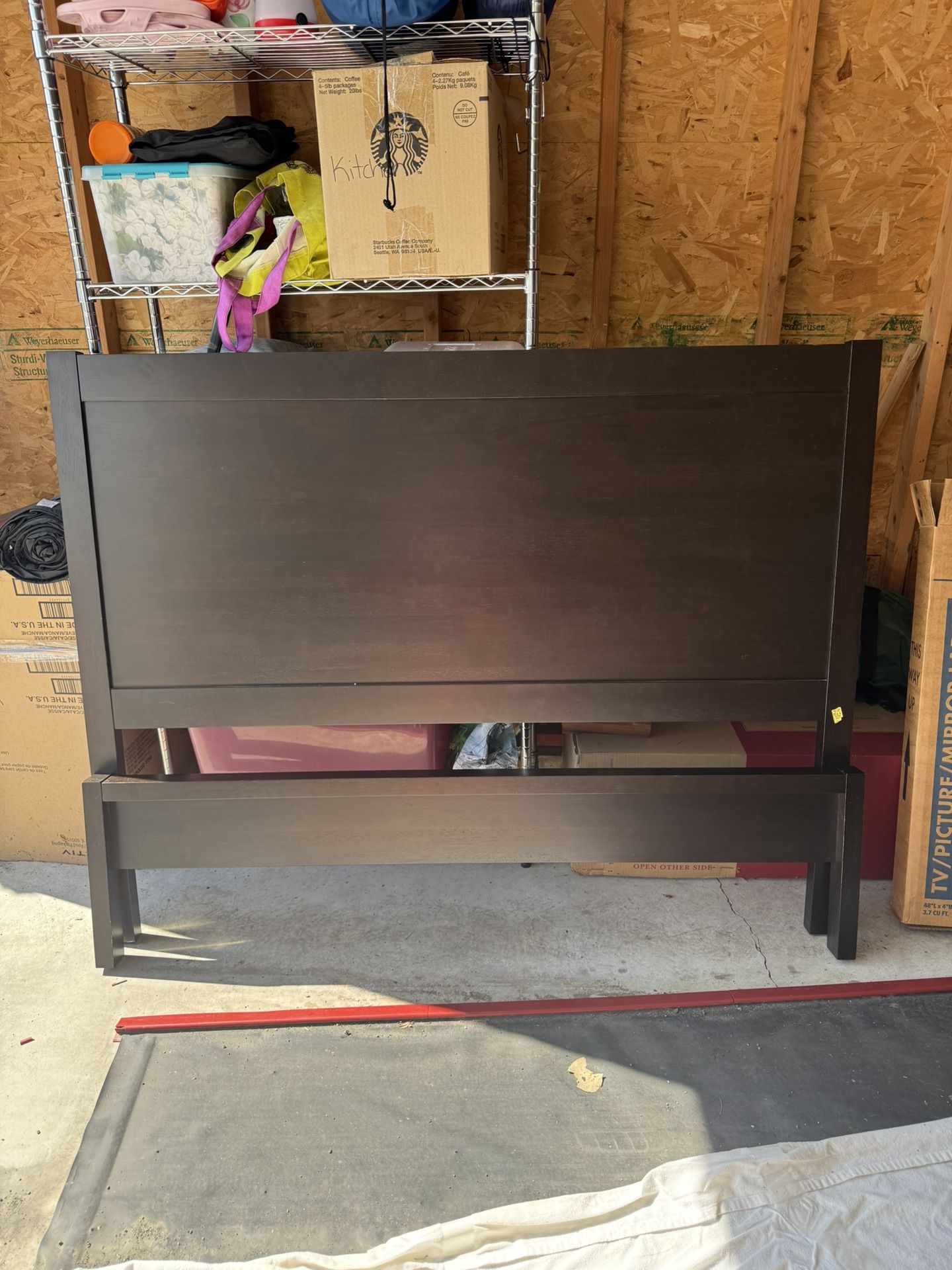 Espresso Wood Bed!